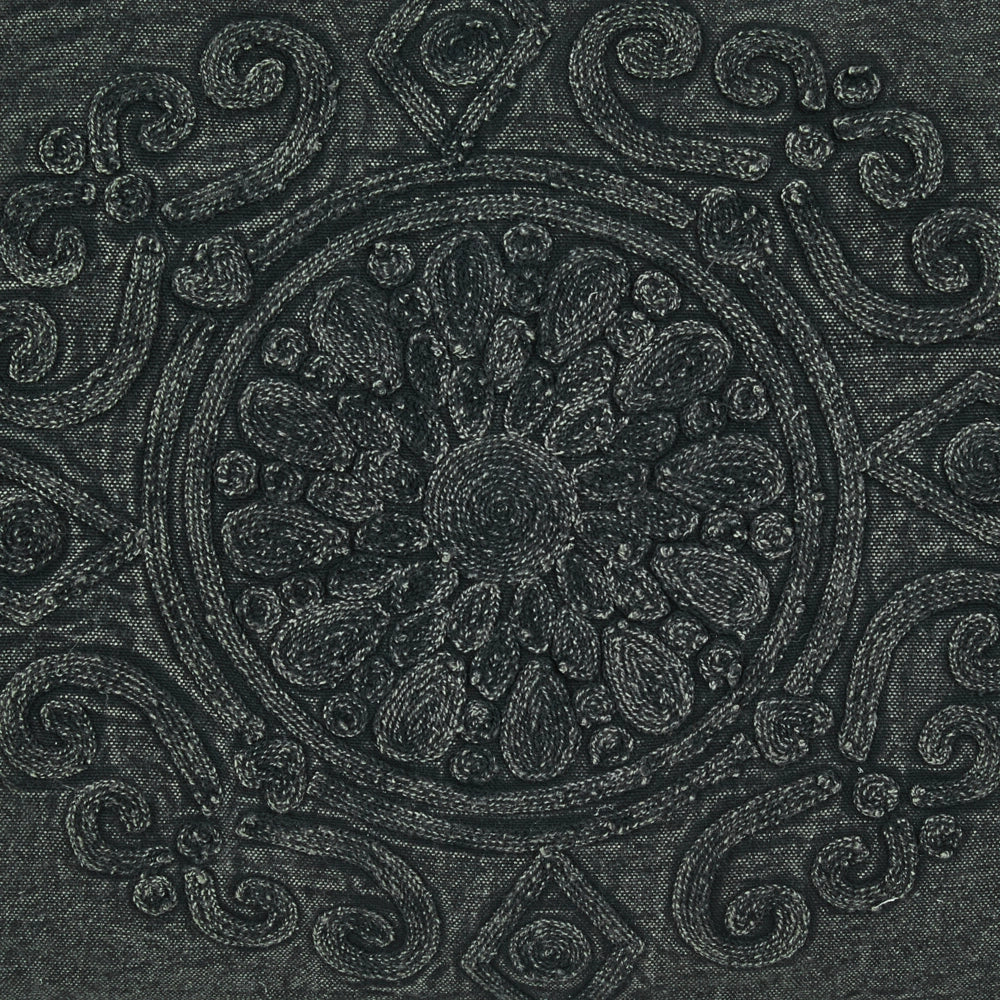 Set di 2 cuscini decorativi stile boho 30 x 50 cm in tessuto grigio scuro per interni