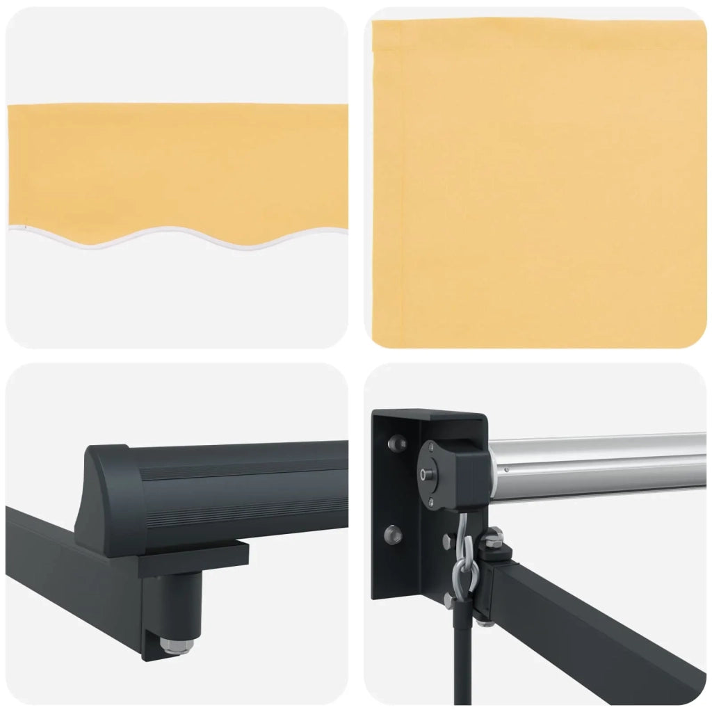 Tenda retrattile manuale con LED Sabbia 3425872