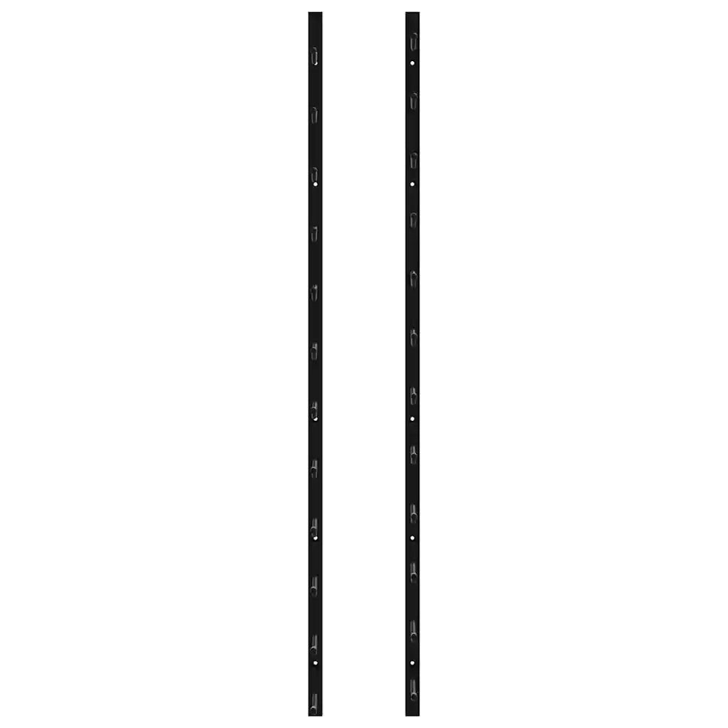 Portavini da Parete per 12 Bottiglie 2 pz Nero in Ferro CFW9838213
