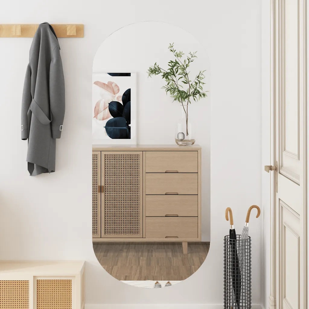 Specchio da Parete 45x100 cm Vetro Ovale 350458