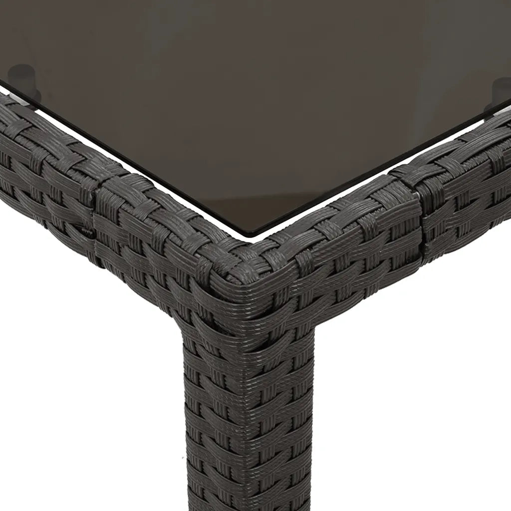 Set da Bistrò 3 pz con Cuscini Nero in Polyrattan 3212024