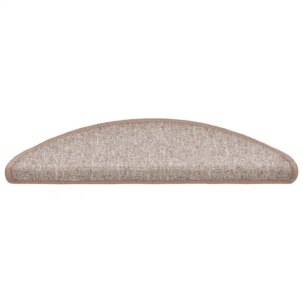 Tappetini per scale 20 pz 56x17x3 cm Marrone chiaro Semicircolari 3365783