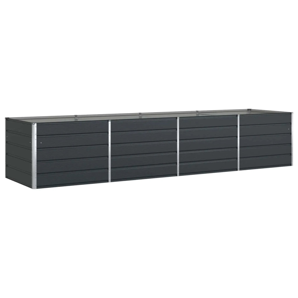 Fioriera Antracite 385 x 100 x 75 cm Acciaio zincato 42018224
