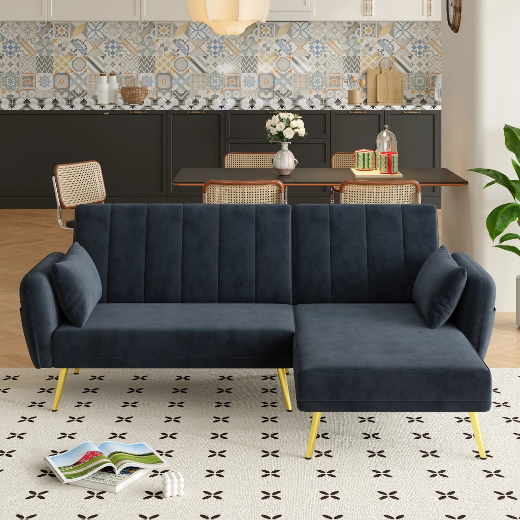 Divano letto angolare moderno - Zephmum - L-forma, funzione relax