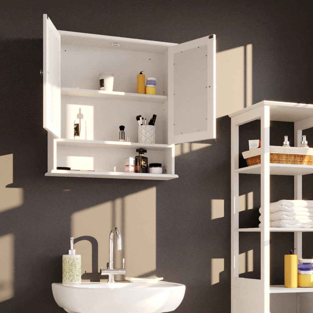 Vicco Specchio contenitore bagno Bianco 56 x 58 cm