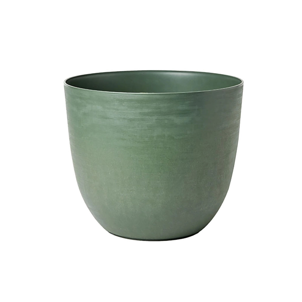 Vaso Rotondo Indoor e Outdoor Tera con Riserva D'acqua Over Forest Ø58 cm in Plastica Verde