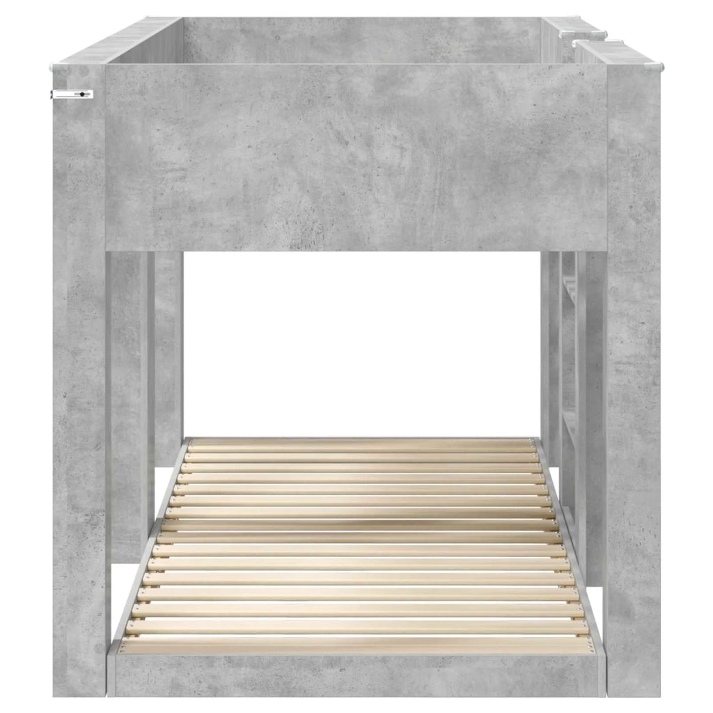 Letto a Castello per Bambini Grigio cemento 100 x 200 cm