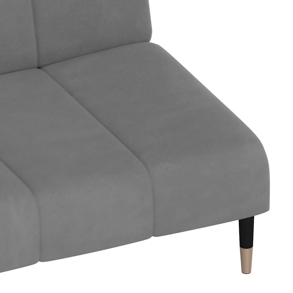 Divano Letto a 2 Posti-Sofa Letto 2 Posti-Daybed Grigio Chiaro in Velluto 362545