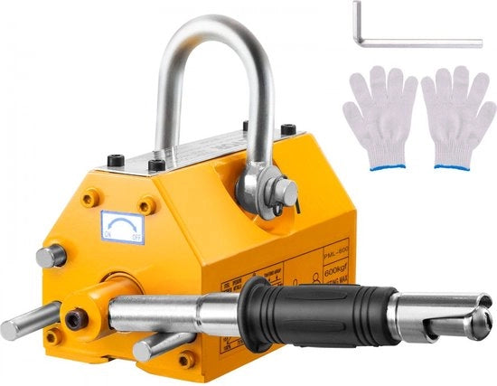 Magnetico per gru (600 kg di carico, 1500 kg di sollevamento, -40°C a 80°C), 12 magneti a mano Manuale forcella magnetica Lifter Magnetico Effetto Gele Magnetico Neodymium attrezzatura per magneti