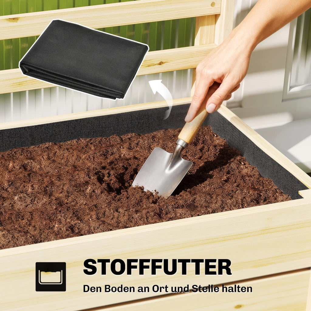 Hochbeet con graticcio in legno ¨C Minimal ¨C 60x39x120 cm