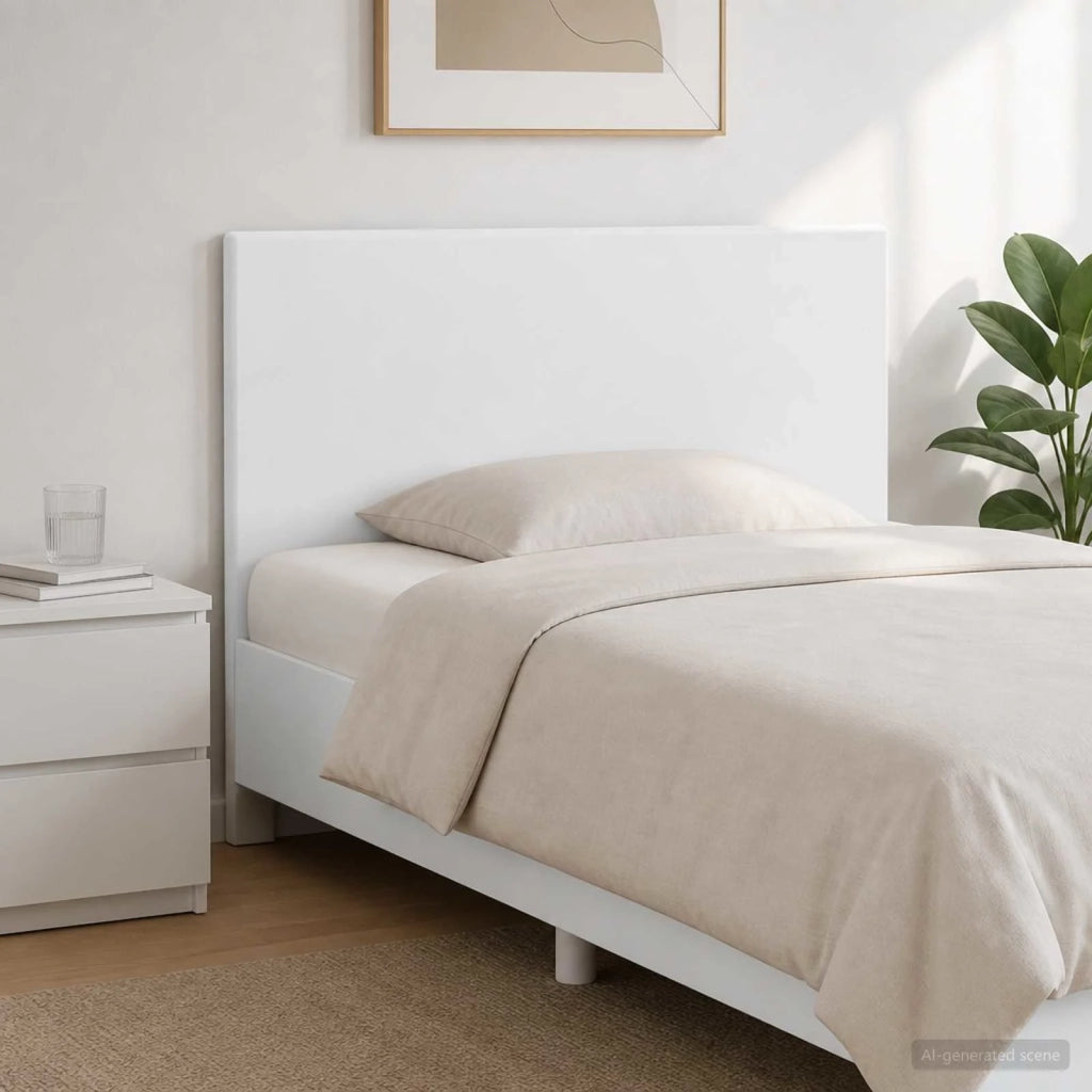Testiera da Muro BREDA Bianco Legno ingegnerizzato 897635