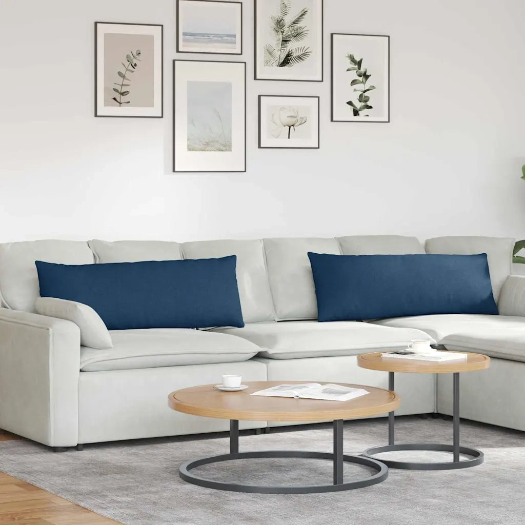 Cuscini da Divano 2 pcs Blu 120 x 40 cm Tessuto 42013790