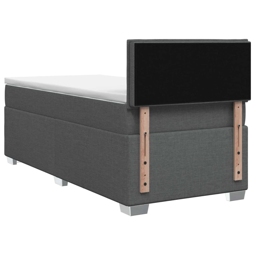 Letto con Box Spring, Materasso e LED Grigio Scuro 90 x 200 cm 3451848