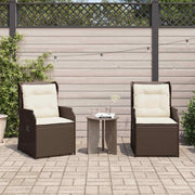 Panchina da giardino 2 pcs Marrone polyrattan 3394486