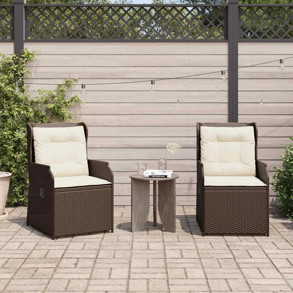Panchina da giardino 2 pcs Marrone polyrattan 3394486