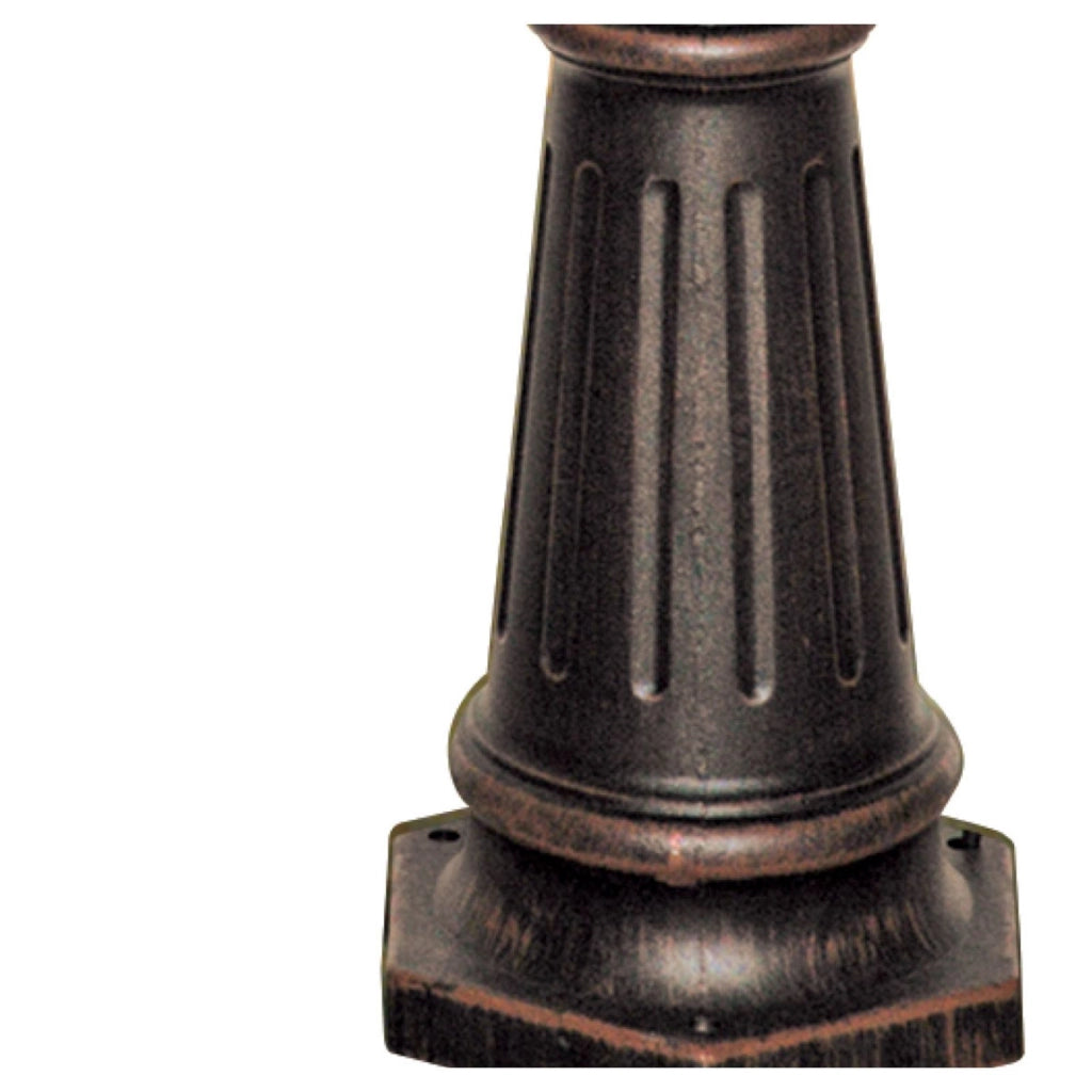 Capri Outdoor Post - Metallo e vetro marrone rustico