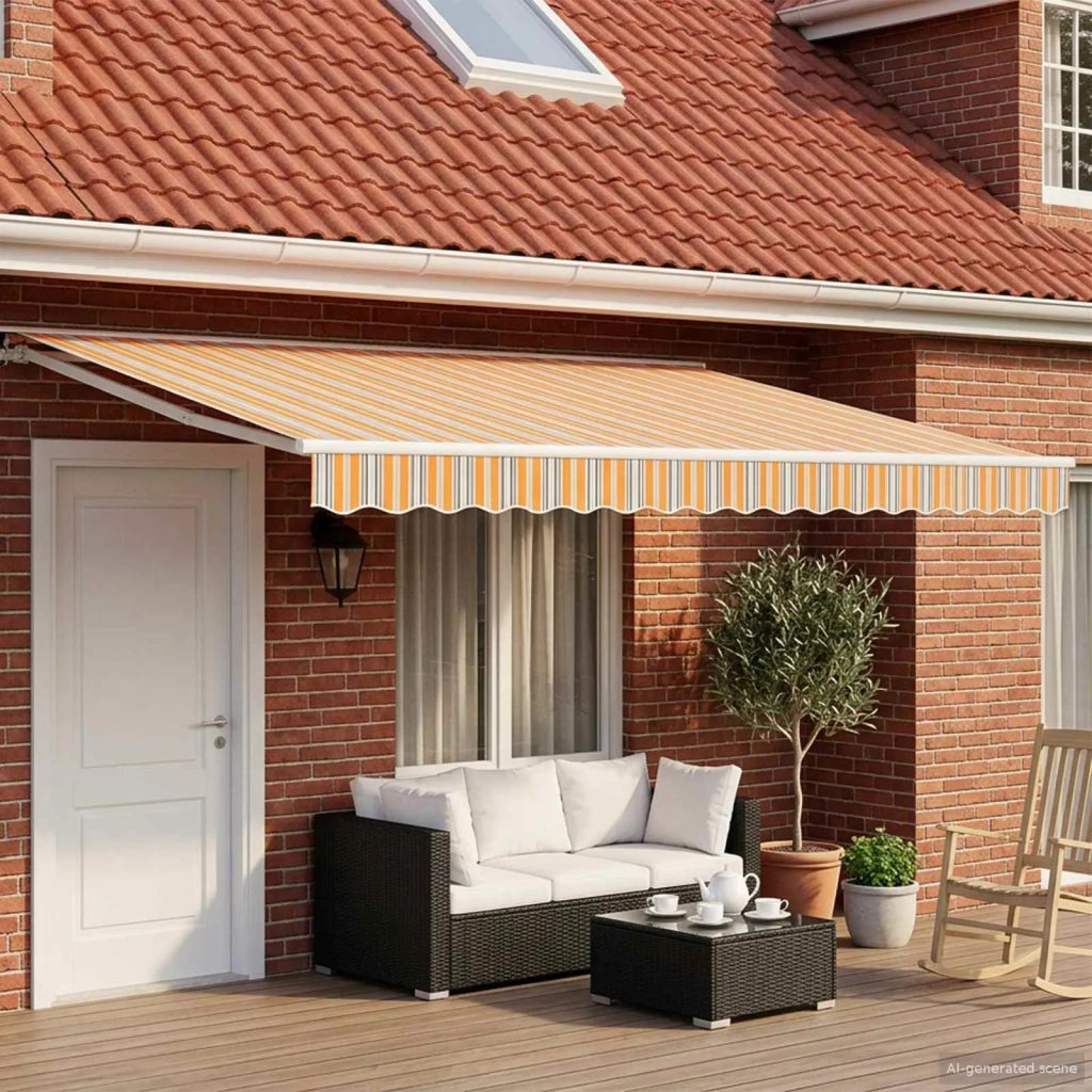Cornice per Tenda Manuale con LED 4,5 × 3 m 3420658
