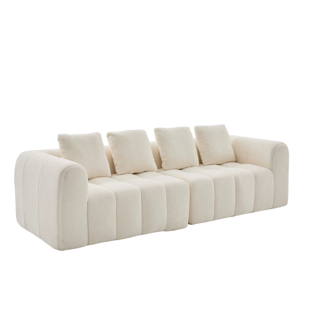 Divano 3 Posti con Braccioli ¨C MINIMAL ¨C Tessuto, 260x94x80 cm