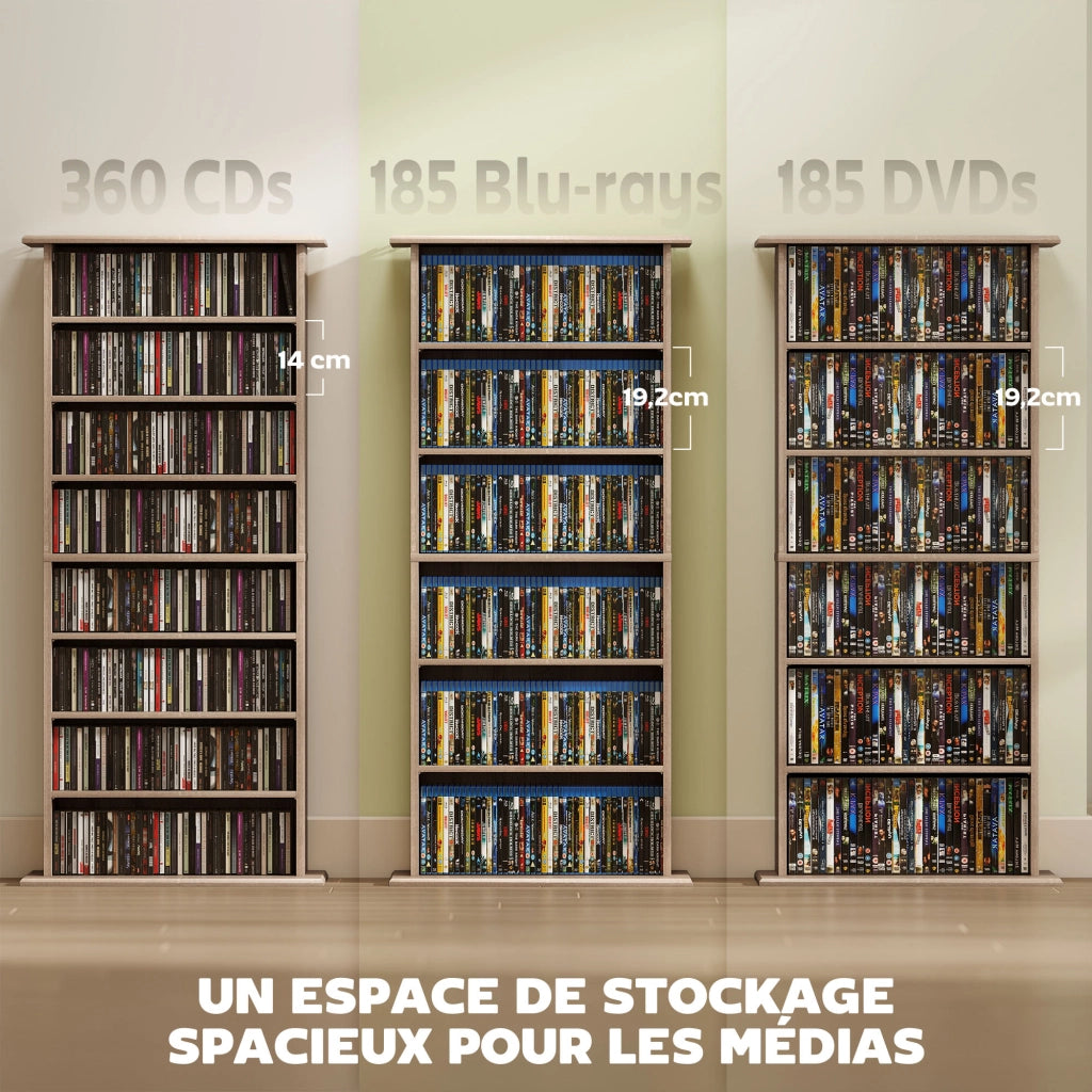 Libreria per CD e DVD ¨C zephmum ¨C Naturale