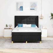 Letto a molle con materasso Nero 160 x 200 cm Tessuto 3341842
