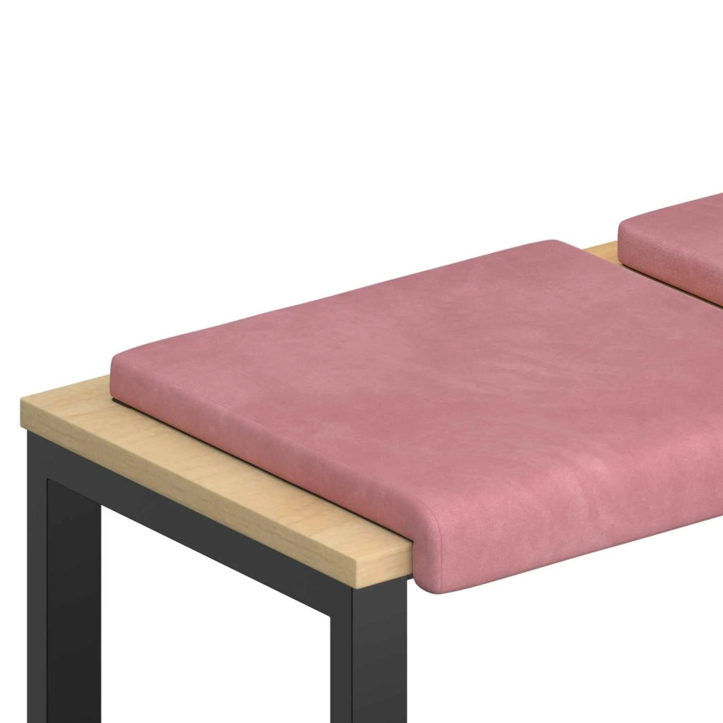 Cuscino per panchina 2 pcs Velluto Rosa Profondità 35 cm 42043025