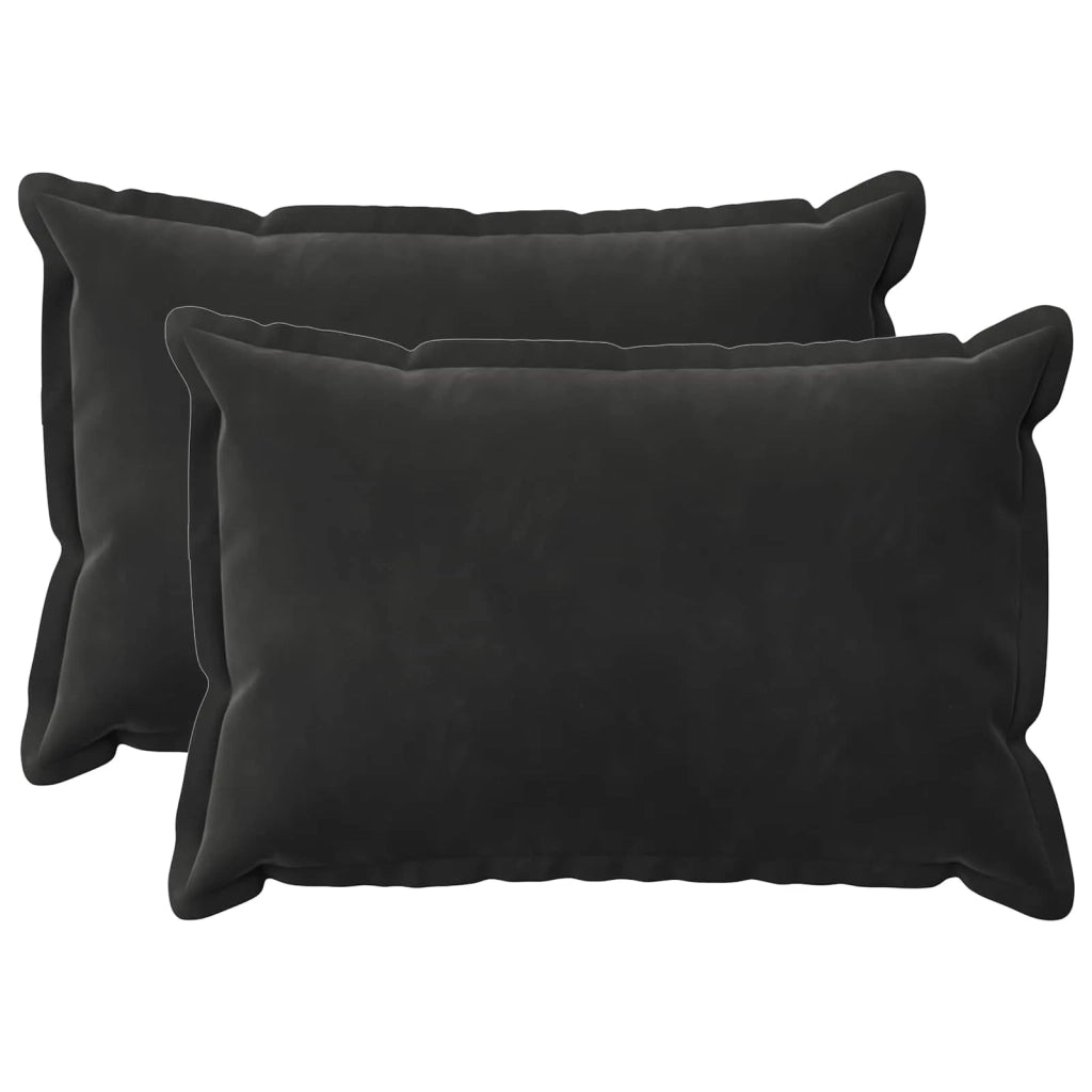 Federa 2 pcs HOUTEN Nero 50 x 75 cm Velluto 919753