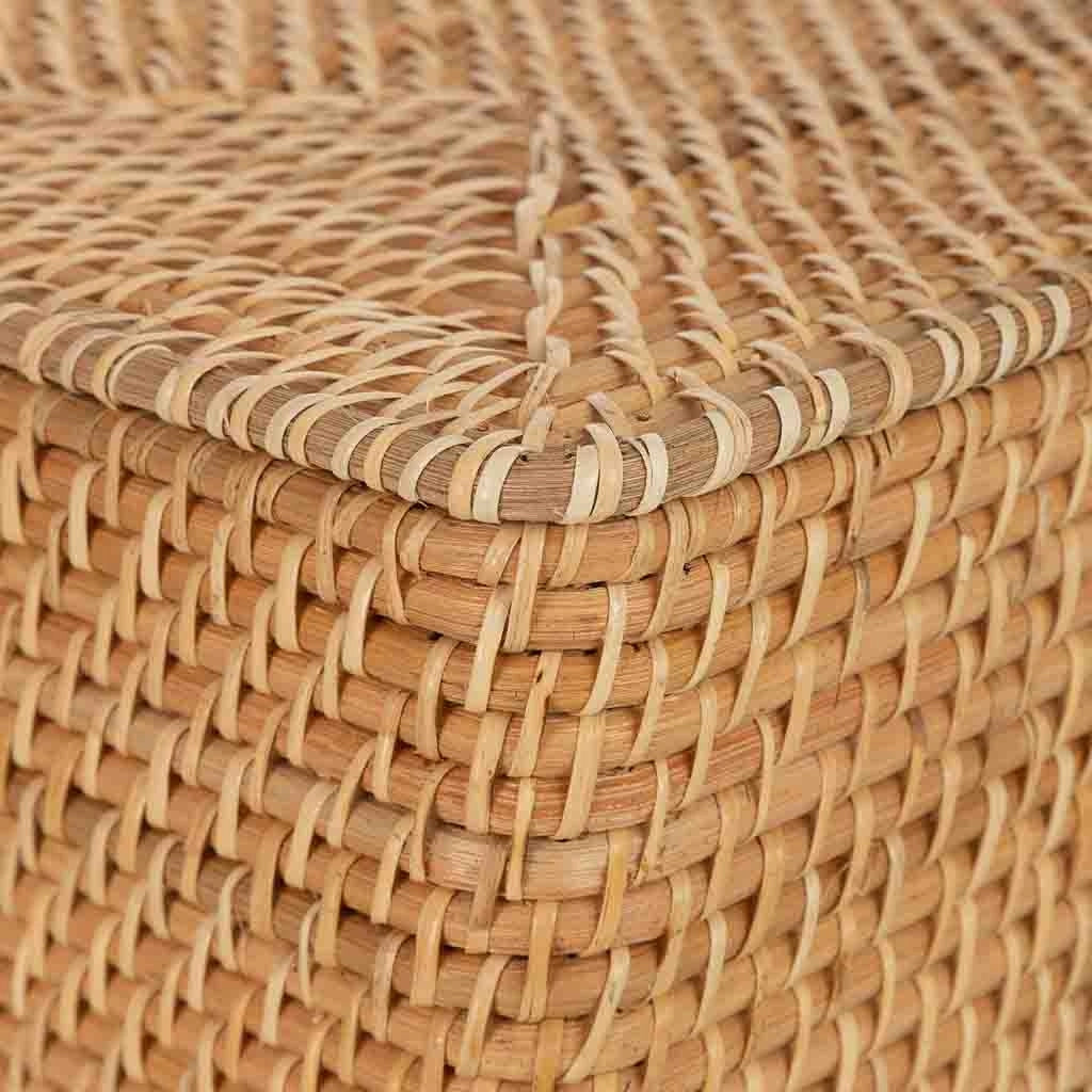 Scatola in rattan marrone 40x30xh25