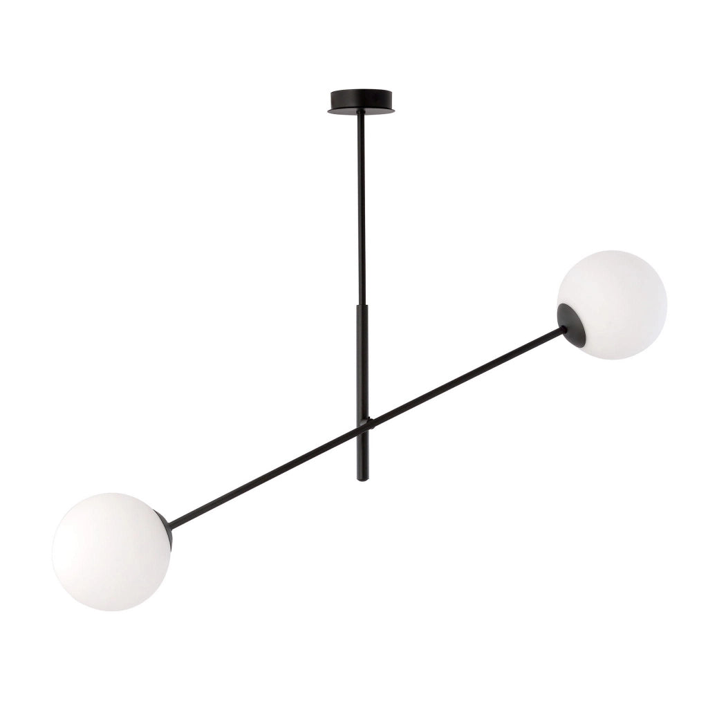 Lampada a sospensione Emibig Linear 2xE14 nero opale