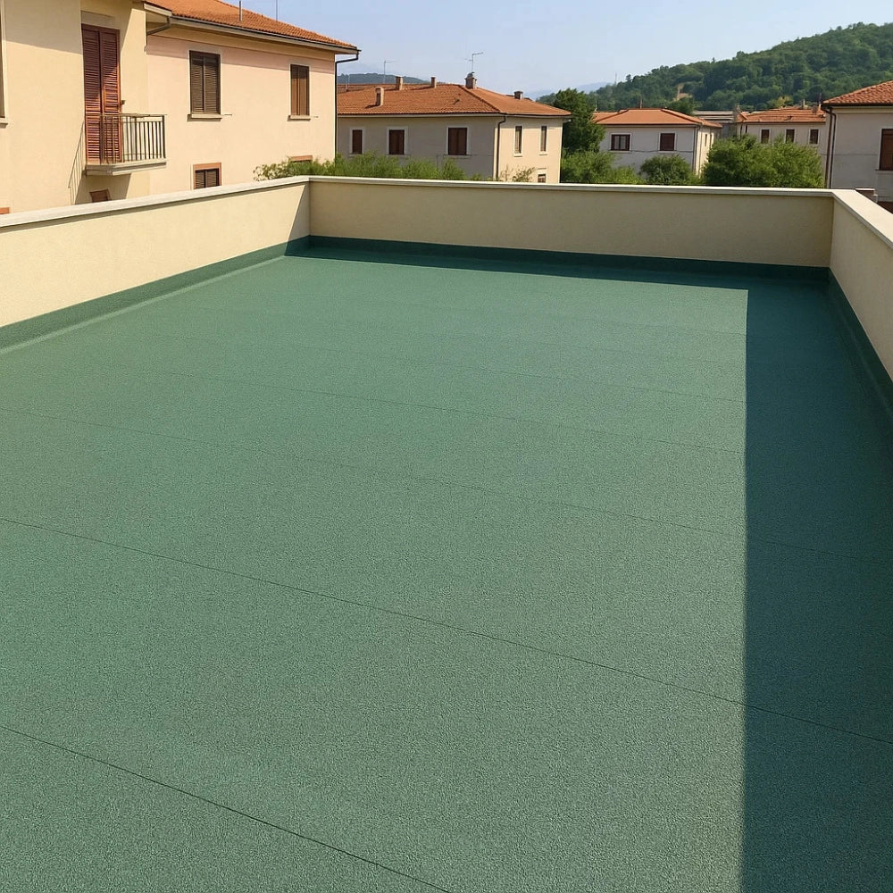 Guaina ardesiata casasciutta impermeabilizzazione tetti terrazze 1x10 m *** colore- verde, confezione 1