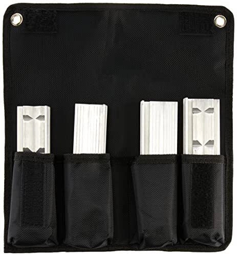 HEUER 4000830572 Ganasce Protettive per Morsa 140 mm con Magneti in Neodimio Set da 8 Pezzi in Borsa di Trasporto colore Argento Nero