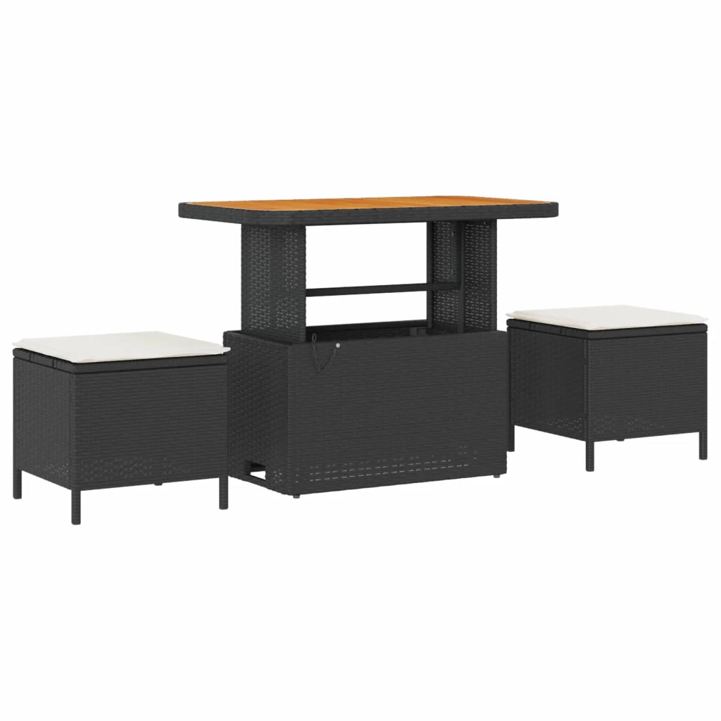 Set Divano da Giardino 8 pcs Nero polyrattan 3363045