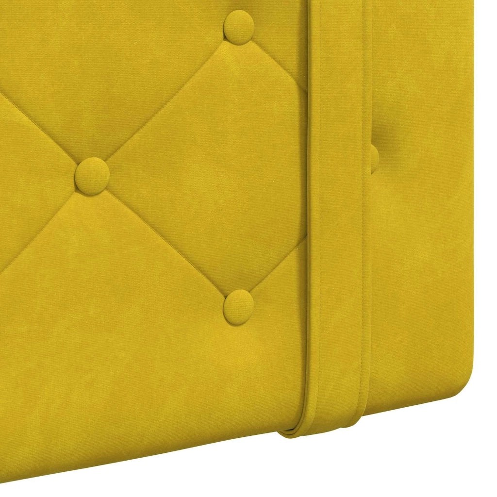 Testiera | Testata sospesa Con luce LED Giallo Velluto