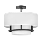 Lampada da soffitto Hinkley Graham nera 3xE14 40W Ø40,6cm