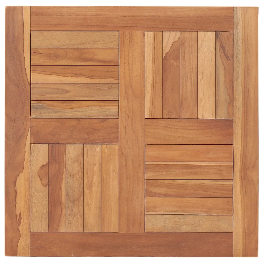 Piano del Tavolo in Legno Massello di Teak 60x60x2,5 cm 48988