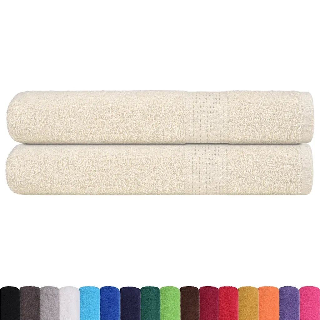 Asciugamani per sauna FROGN 2 pezzi Crema 80x200 cm 360 g/m2