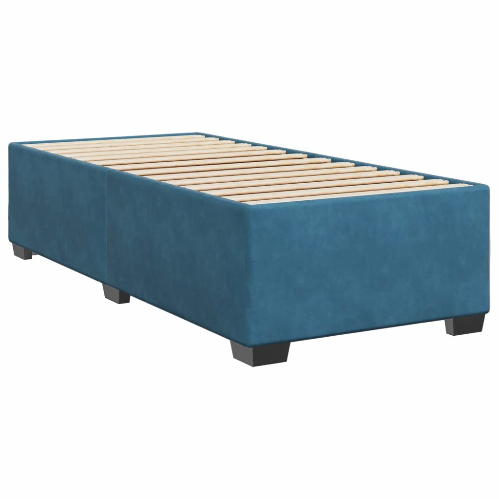 Letto box spring con materasso Blu Scuro 90 x 190 cm Velluto 3450618