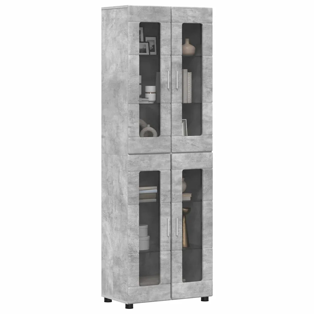 Credenza con lo scaffale FLORIN Grigio cemento 60 x 35 x 182 cm 3397907