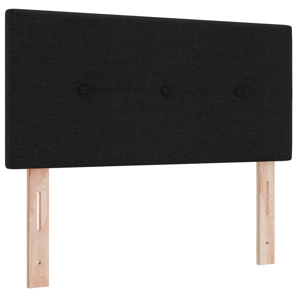 Letto Ottomano con Materasso e LED Nero 90 x 200 cm Tessuto 3456879