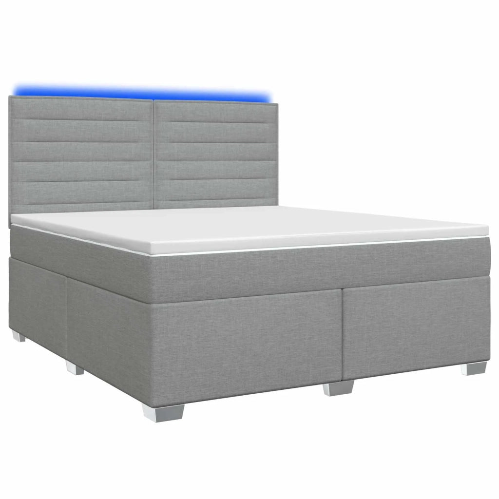 Letto box spring con materasso Grigio Chiaro 140 x 190 cm 3454859