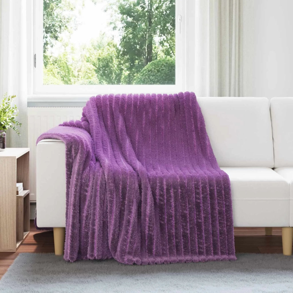 Coperte da Pile 6 pz Viola 200 x 150 cm Panno