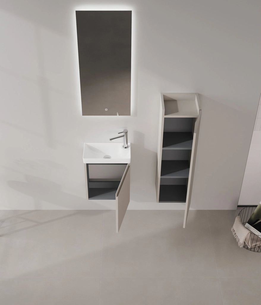 Mobile da bagno "Ferla 30" - 30 x 25 x 100 cm - Matte Mink