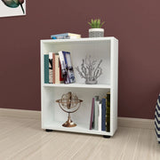 Libreria 'Vara' Altezza: 72 cm Scaffale a Terra con 2 Scomparti Aperti - Bianco [en.casa]