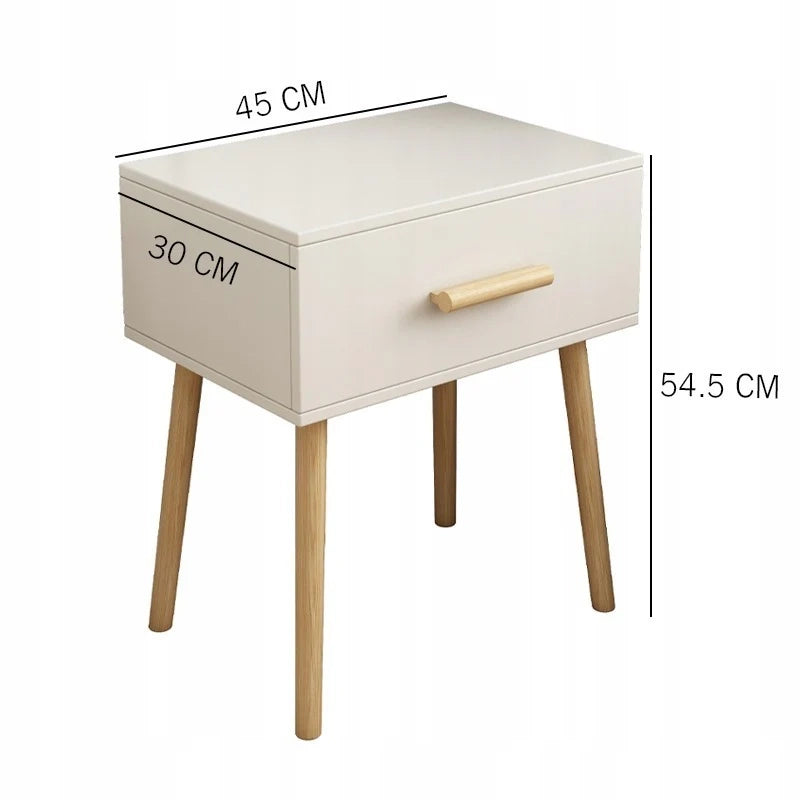 Comodino bianco 45x54,5x30 cm