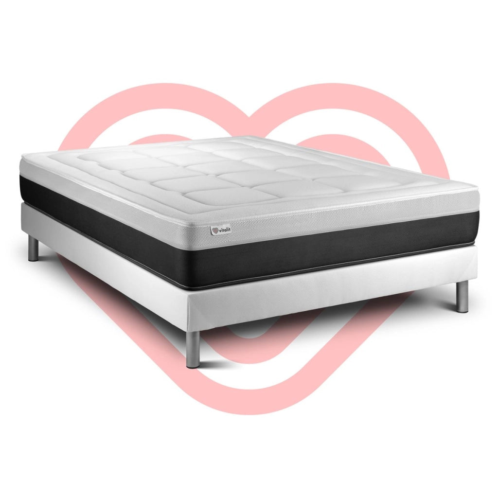 Letto con materasso FORM 160 x 200 cm Rete kit Bianco
