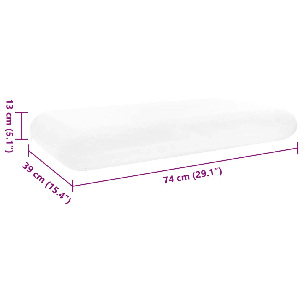 Cuscino da Letto Bianco 74 x 39 x 13 cm Schiuma Memory 42020218
