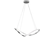 Sospensione Moderna Infinity Luce Led Integrata Metallo E Alluminio Cromo