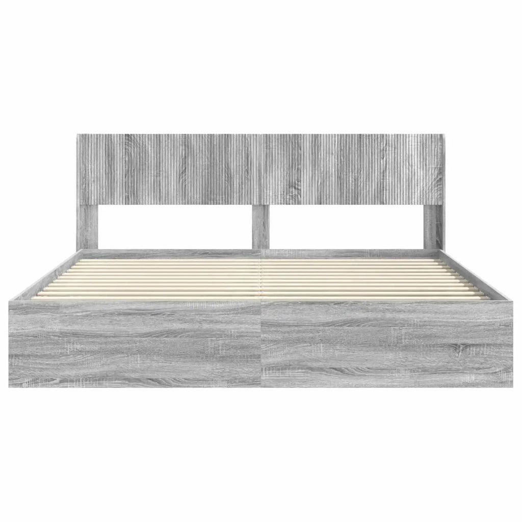 Letto da camera | Struttura del letto con stoccaggio e testata 3 pcs