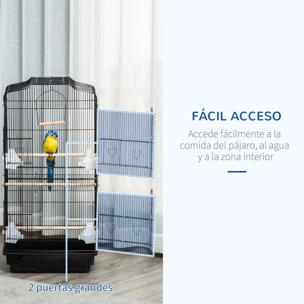 Gabbia per Uccelli ¨C zephmum ¨C Nero 46.5x35.5x92 cm