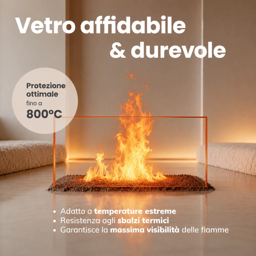 622 x 334 x 4 mm - Vetro per stufa a legna - vetro camino di ricambio - vetro per caminetto resistente al fuoco - France Vitre