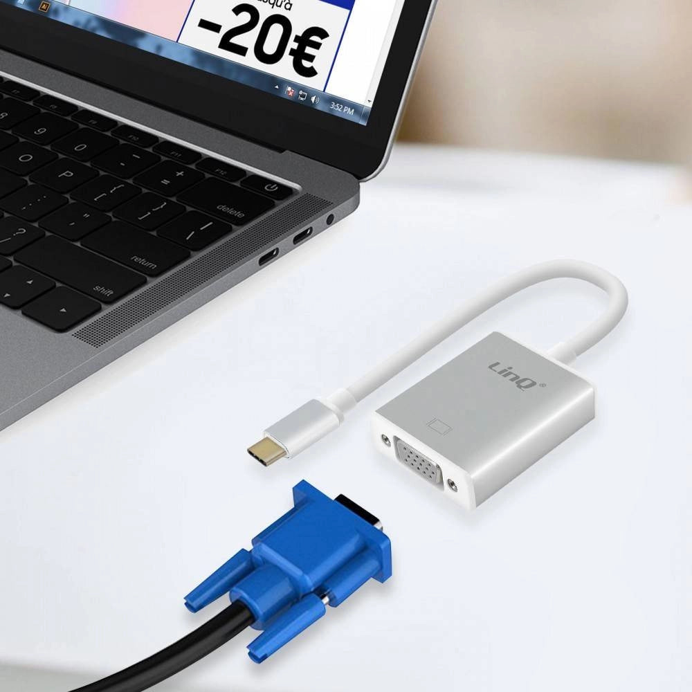 Trade Shop - Adattatore Convertitore Da Type-c A Vga Per Pc Smartphone Full Hd 1080 Tpc-vga266 -